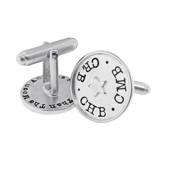 Picture of Sterling Silver Cuff Links with Silver Accents