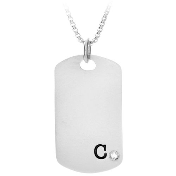 Picture of Personalized Silver Dog Tag Necklace