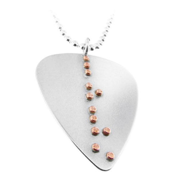 Picture of Braille Love Guitar Pick Necklace