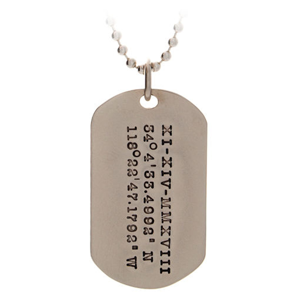 Picture of Gold Dog Tag Necklace