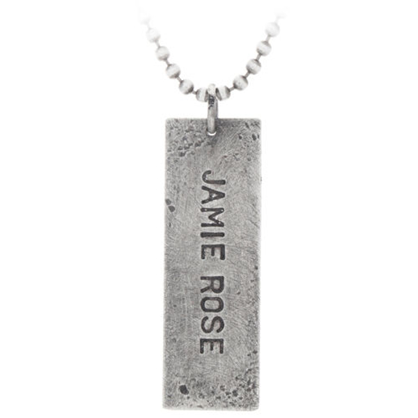 Picture of Silver Antiqued Name Charm