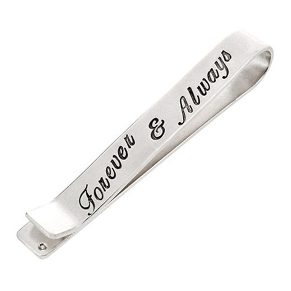 Picture of Silver Forever & Always Tie Clip