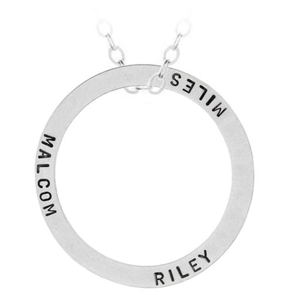 Picture of Silver Narrow Washer Name Charm