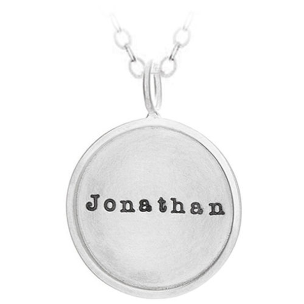 Picture of Silver Rimmed Jonathan Name Charm