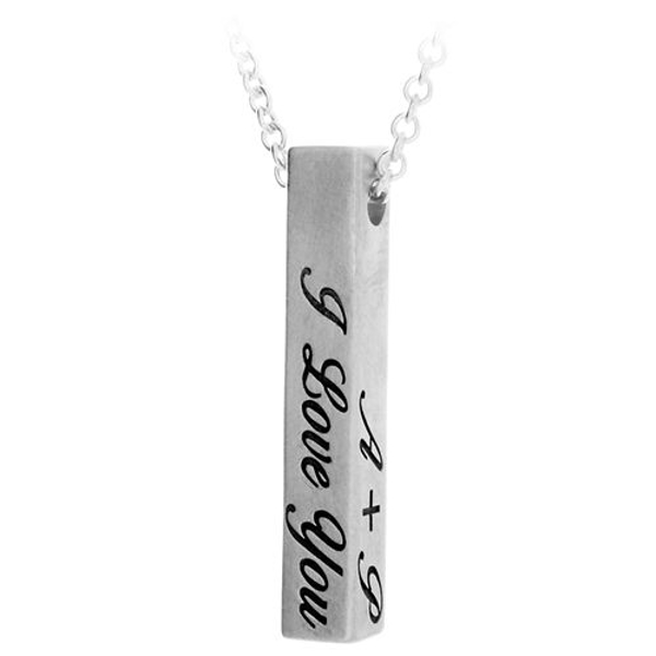 Personalized Pillar of Love Bar Necklace