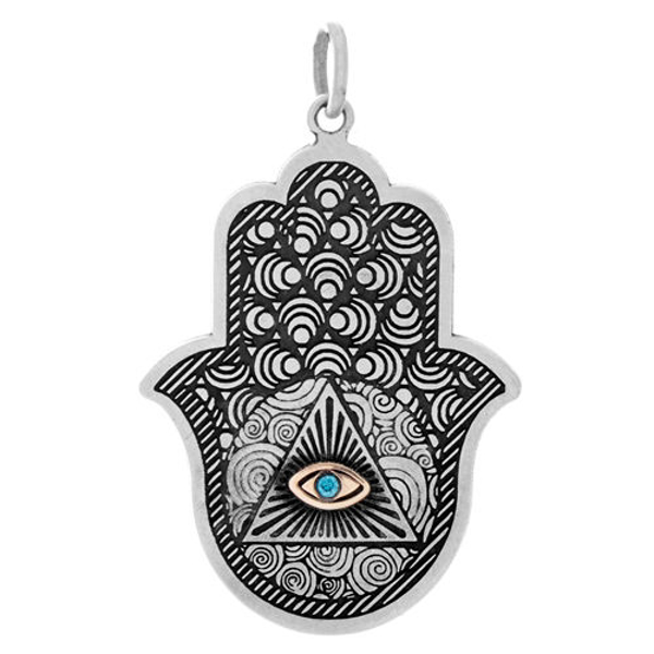 Picture of Hamsa Hand Evil Eye Protection Pendant