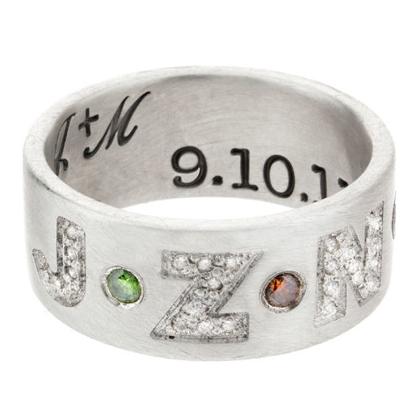 Picture of Pave Diamond Letter Ring