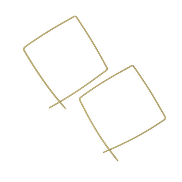 Picture of Gold Square Hoop Earrings