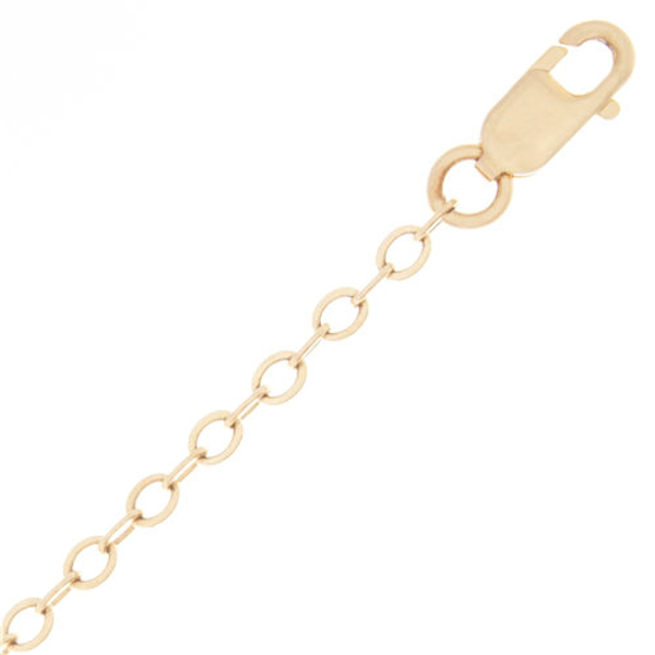 Picture of 14K Gold 2mm Flat Link Oval Cable Chain