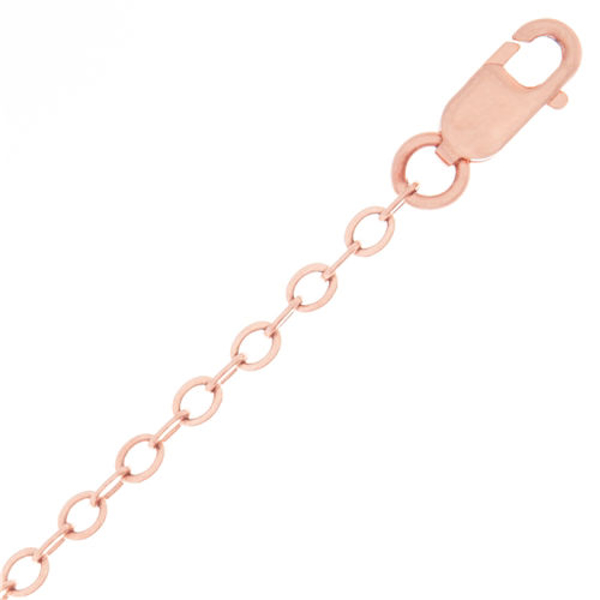 Picture of 14k Rose Gold 2mm Flat Oval Cable Chain