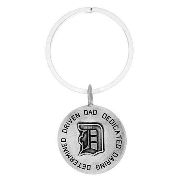 Custom Engraved Silver Keychain with Initial for Dad | Meaningful Father's Day Present