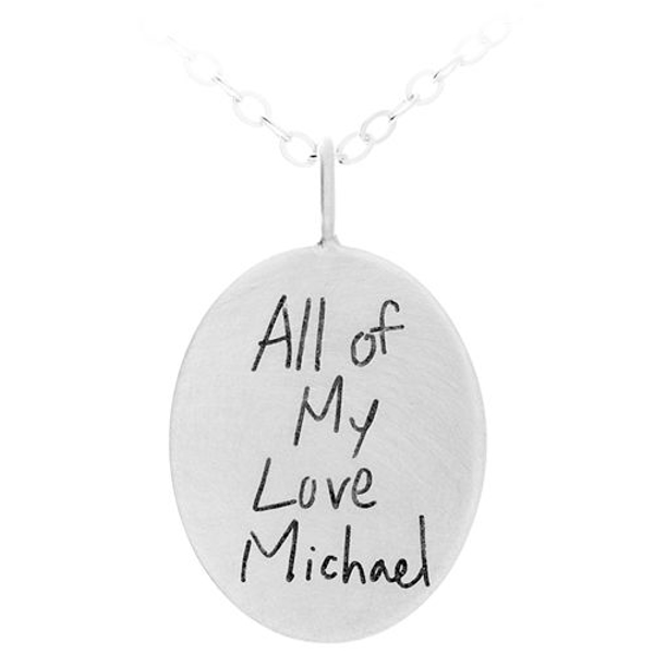 Picture of Silver Love Michael Handwriting Charm