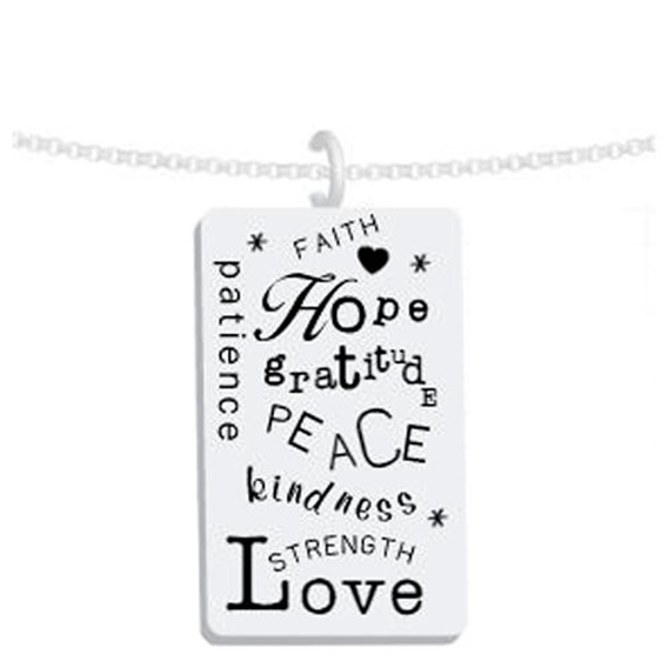 Picture of Silver Love, Peace, and Hope Charm