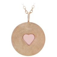Rose Gold Heart on Back of Charm