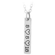 personalized silver charm necklace
